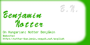benjamin notter business card